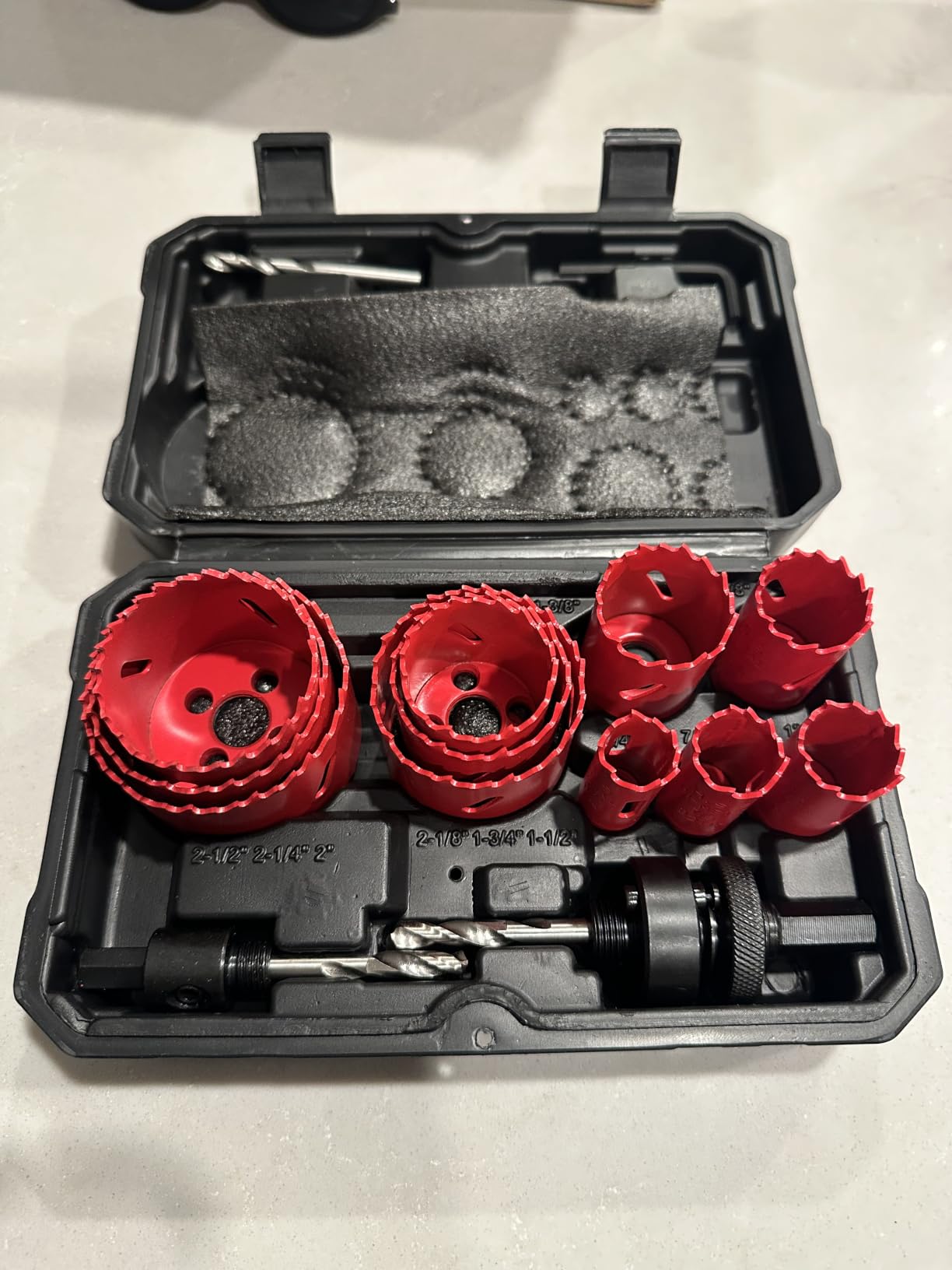 Bi-Metal Hole Saw Kit, HYCHIKA 17 Pcs High Speed Steel 3/4