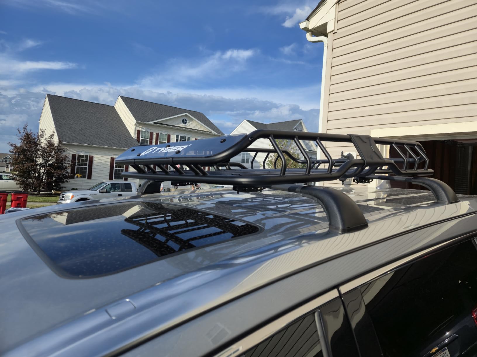 Tyger Auto TG-RK1B942B Heavy Duty Roof Mounted Cargo Basket Rack, L57.5