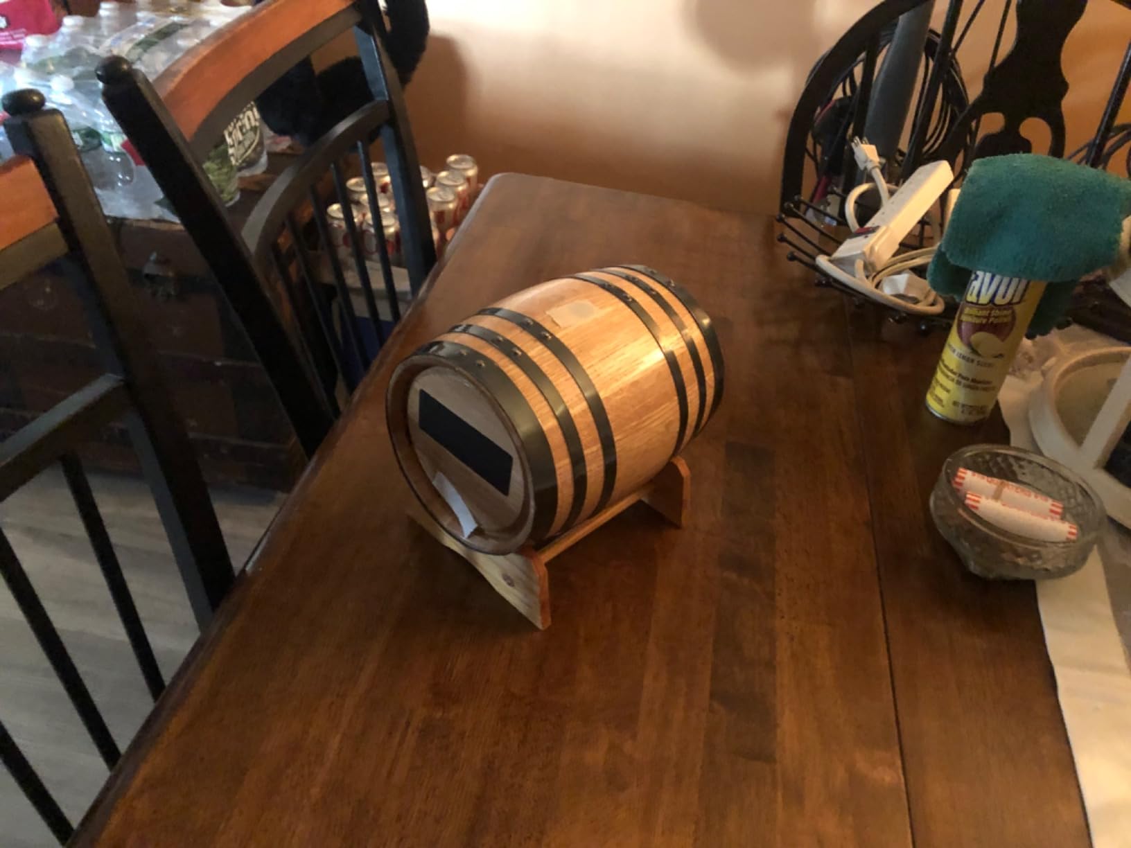 American Oak Barrel (2 liter) with Chalkboard Front - Charred Mini Keg for Aging Cocktails, Bourbon, Scotch, Whiskey, Gin, Hot Sauce - Home Bar Decor by Thousand Oaks Barrel Co. customer photo 1