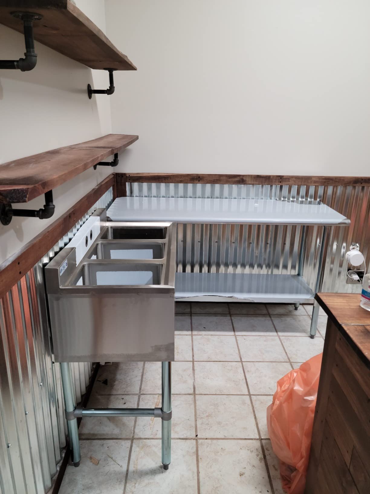 HALLY 3 Compartment Sink of Stainless Steel NSF Commercial Utility Basin customer photo 2