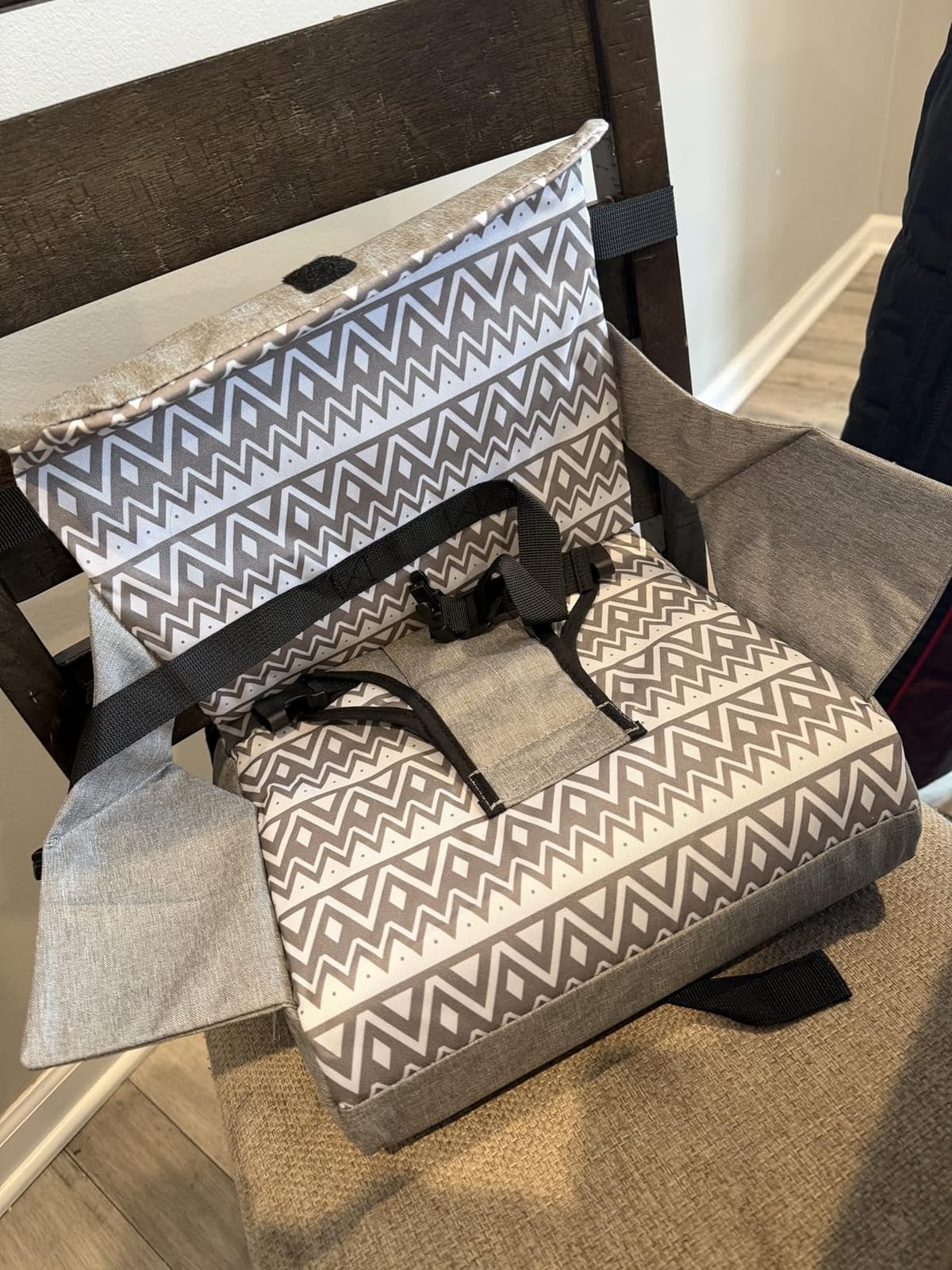 Dreambaby Dining Booster Seat - Portable High Chair for Dining Table | Travel High Chair - Built-in Storage & Shoulder Strap - Three Point Harness - Easy Dining On The Go customer photo 1