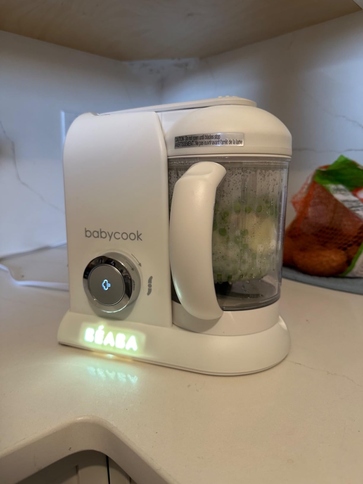 BEABA Babycook Solo 4 in 1 Baby Food Maker, Puree Steamer and Blender for Purees, Grinder with Auto Steam Cooking, Lrg Capacity 1,100 mL/ 37 oz, 27 Servings in 20 Mins, (Charcoal) customer photo 1