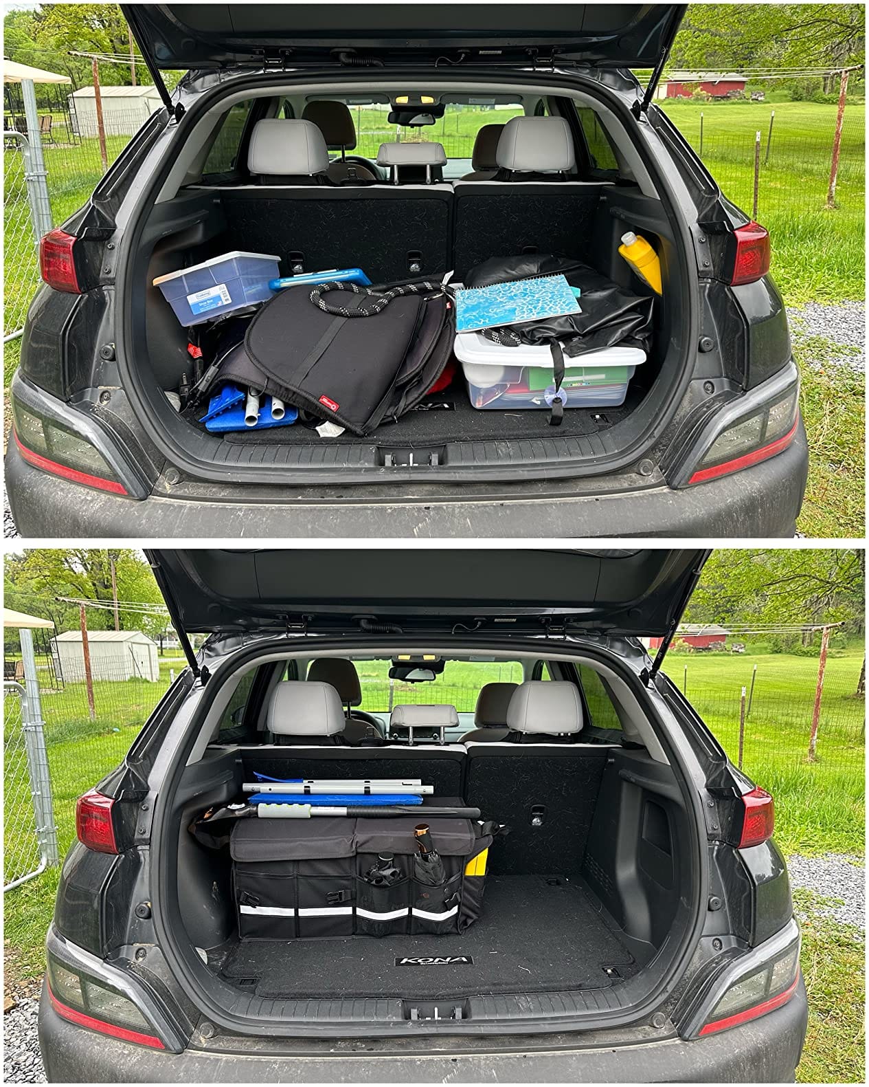 K KNODEL Trunk Organizer with Lid for Car, SUV, and Truck (Medium, Black) customer photo 2