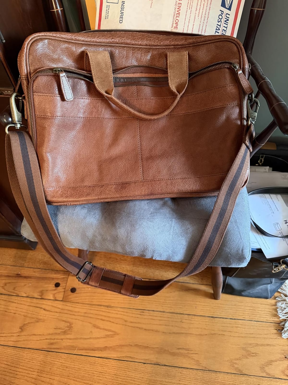 KomalC Leather briefcase 16 inch Laptop Messenger Bag for Men and Women Best Office Satchel Bag customer photo 1