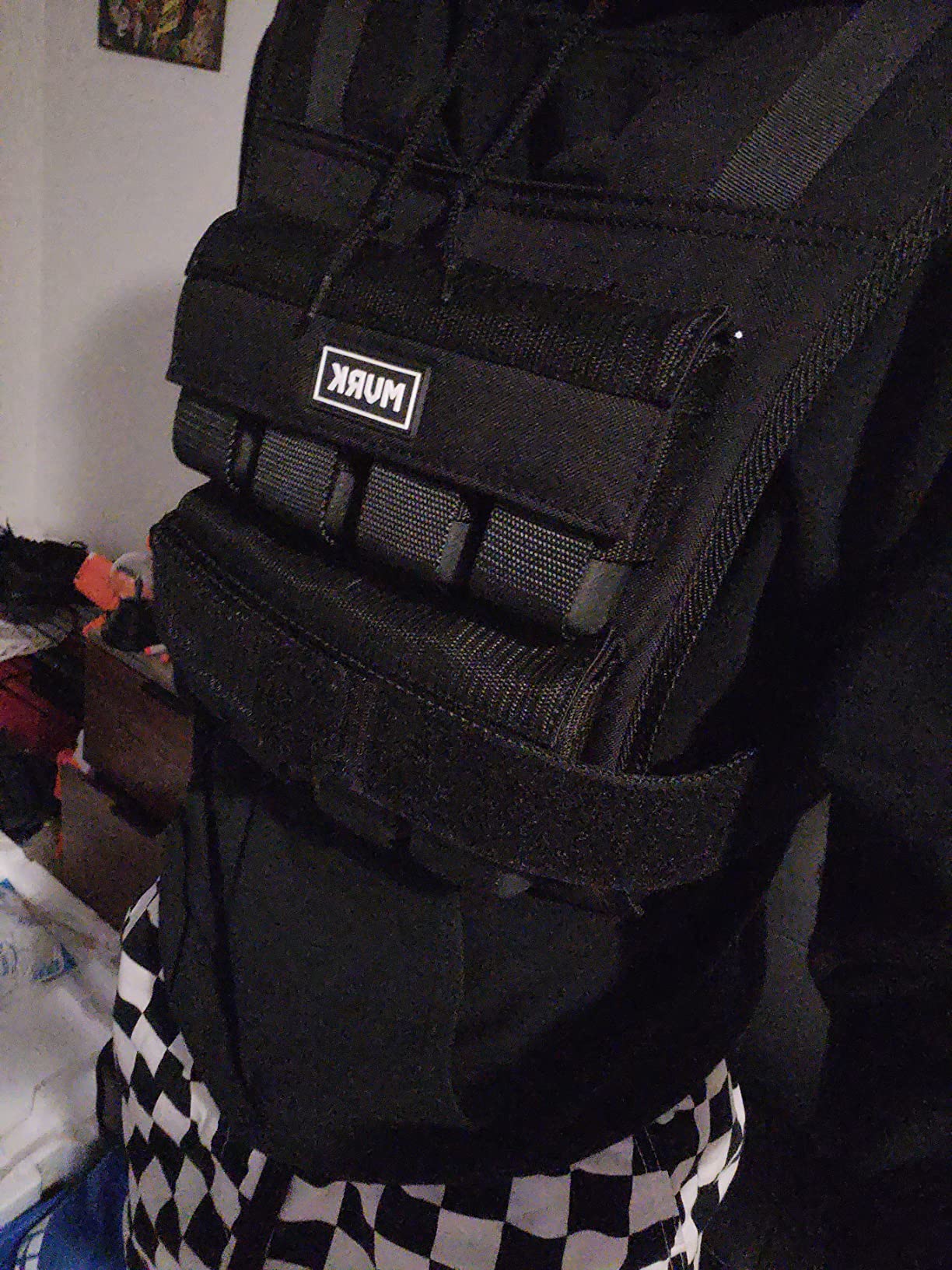 MVRK Weighted Vest Men 15lbs/25lbs/35lbs/45lbs/65lbs/100lbs - No-Bounce Adjustable Heavy Duty Rucking & Strength Training Vest with Removable Iron Weights for Calisthenics, HIIT customer photo 1