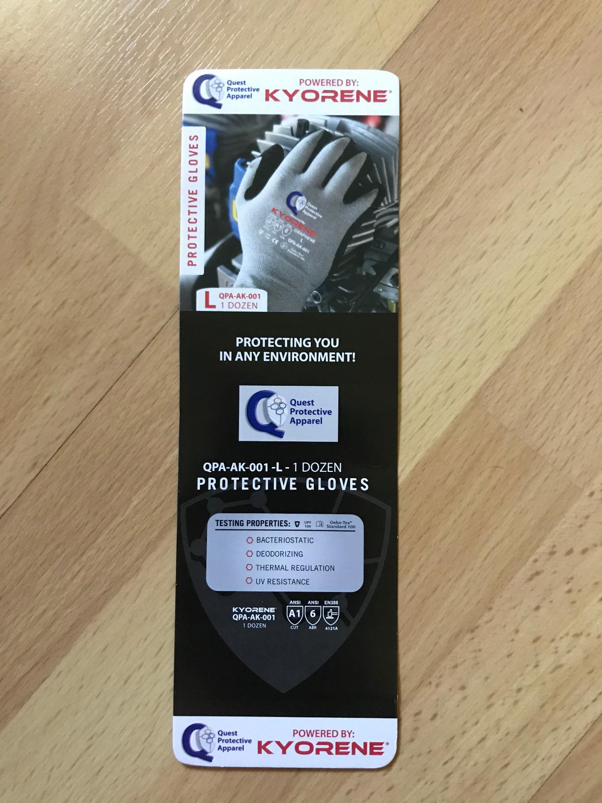 Quest Cut Resistant Work Gloves, ANSI A1, Large, Pack of 3 customer photo 1