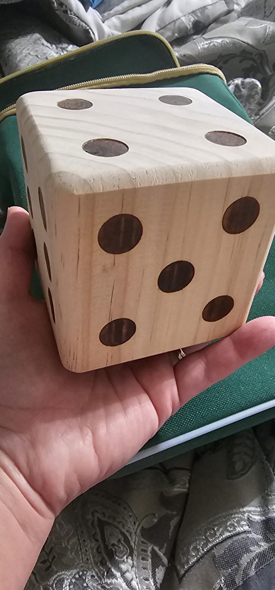 ApudArmis Giant Wooden Yard Dice, 3.5In Pine Lawn Game for Family customer photo 1