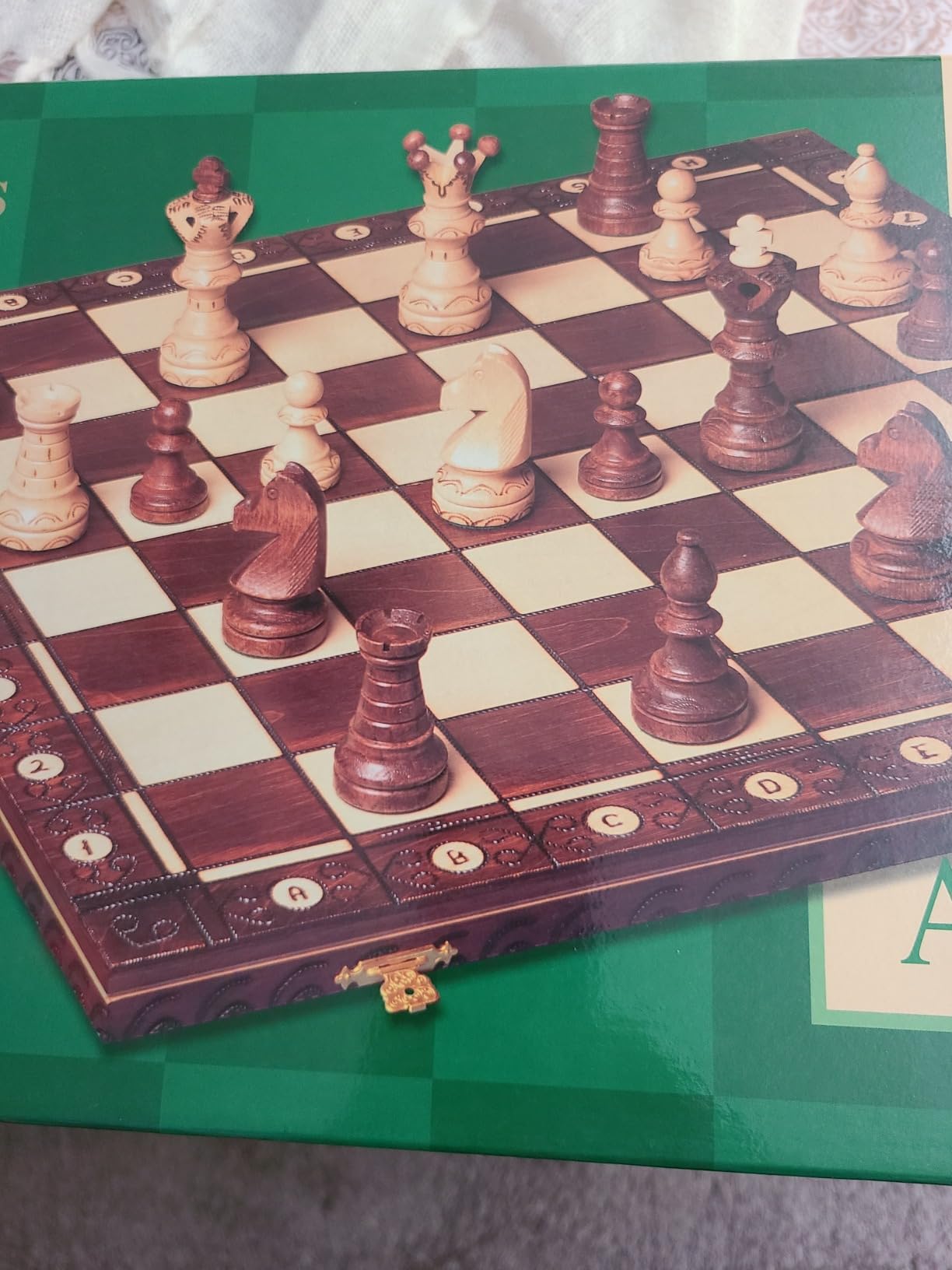 Handmade European Wooden Chess Set with 21 Inch Board and Hand Carved Chess Pieces customer photo 2