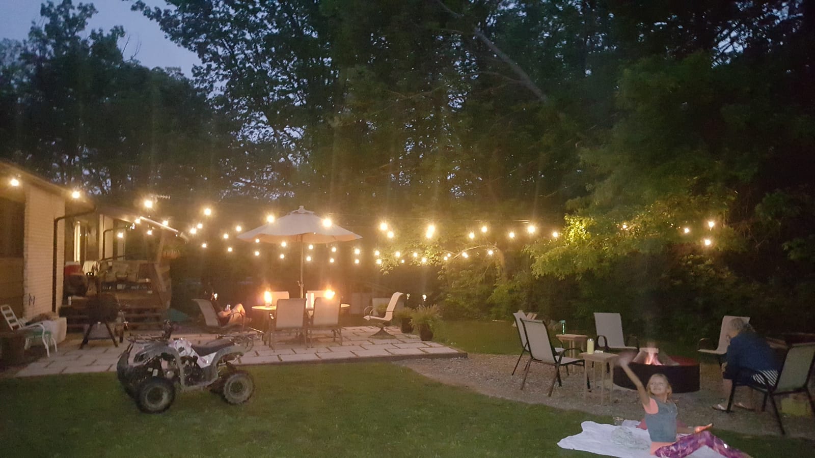 Outdoor String Lights 96FT(48×2), Commercial Grade Heavy Duty Patio Lights | Dimmable S14 Shatterproof LED Bulbs, Linkable Waterproof Bistro Lights for Outside Deck Backyard Cafe Market customer photo 1
