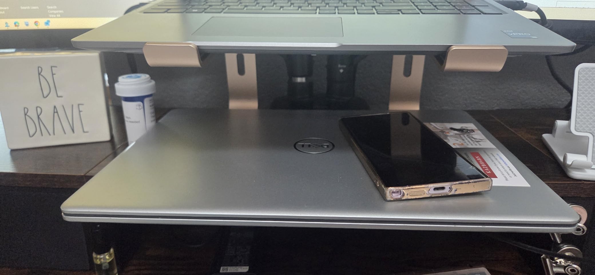 OMOTON Laptop Stand, Detachable Mount for MacBook Air/Pro Dell HP Silver | 11-17