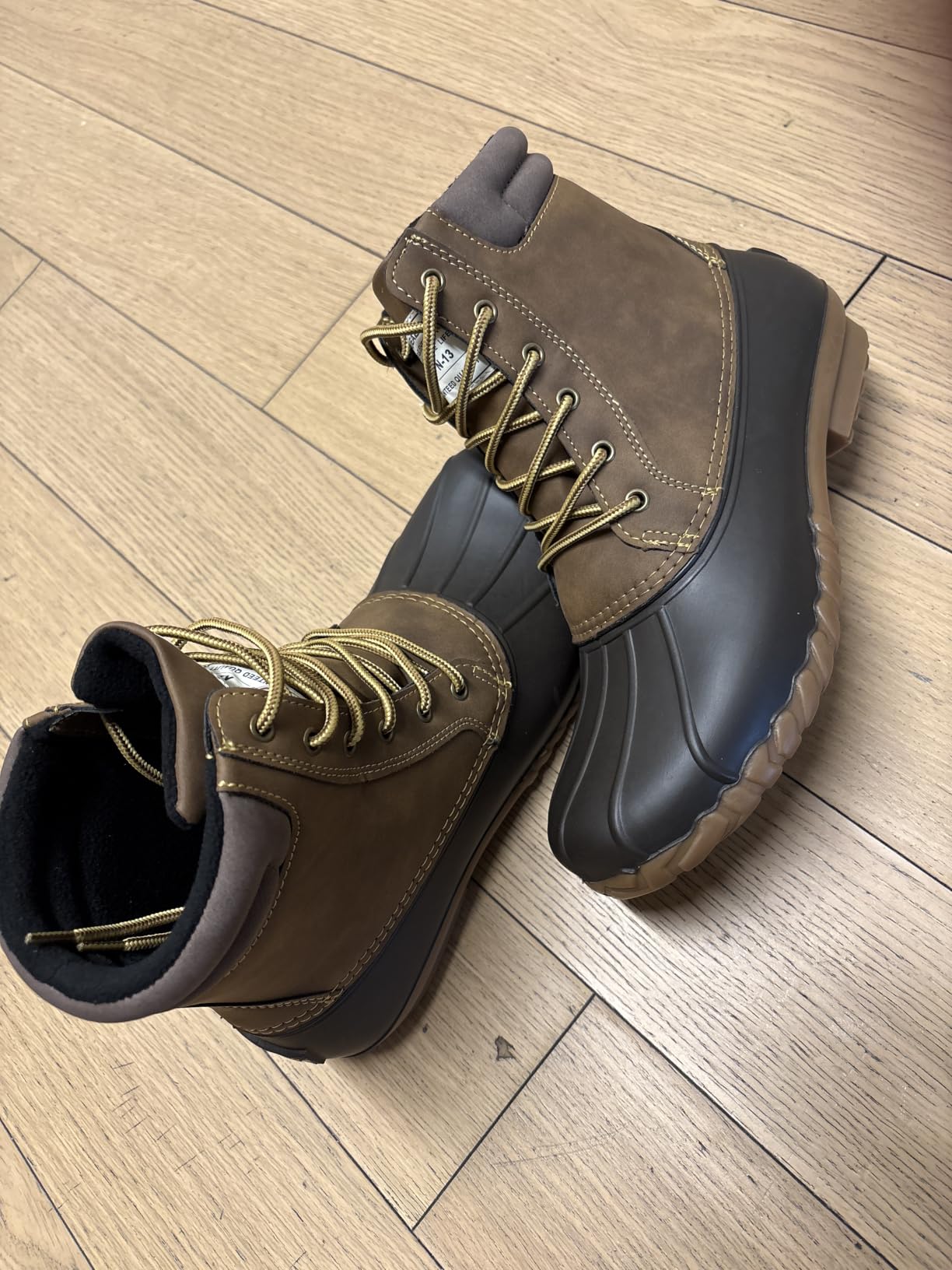 ALEADER Men's Duck Boot | Waterproof Shell | Fur Lined Insulated Winter Snow Boot customer photo 1