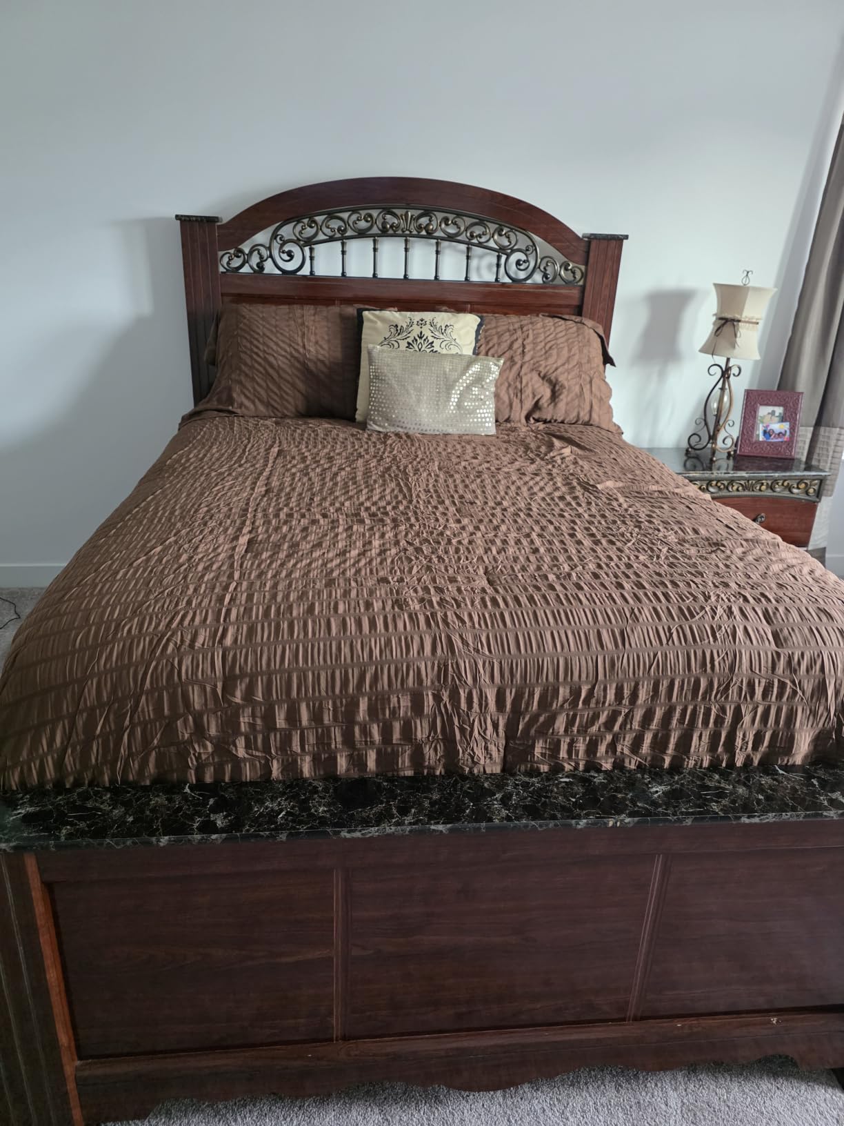 CozyLux Queen Comforter Set, 7 Pieces White Seersucker Bed in a Bag | OEKO-TEX Certified, All Season Bedding Set with 240 GSM Down Alternative Comforter, Flat & Fitted Sheets, Pillowcases & Shams customer photo 1