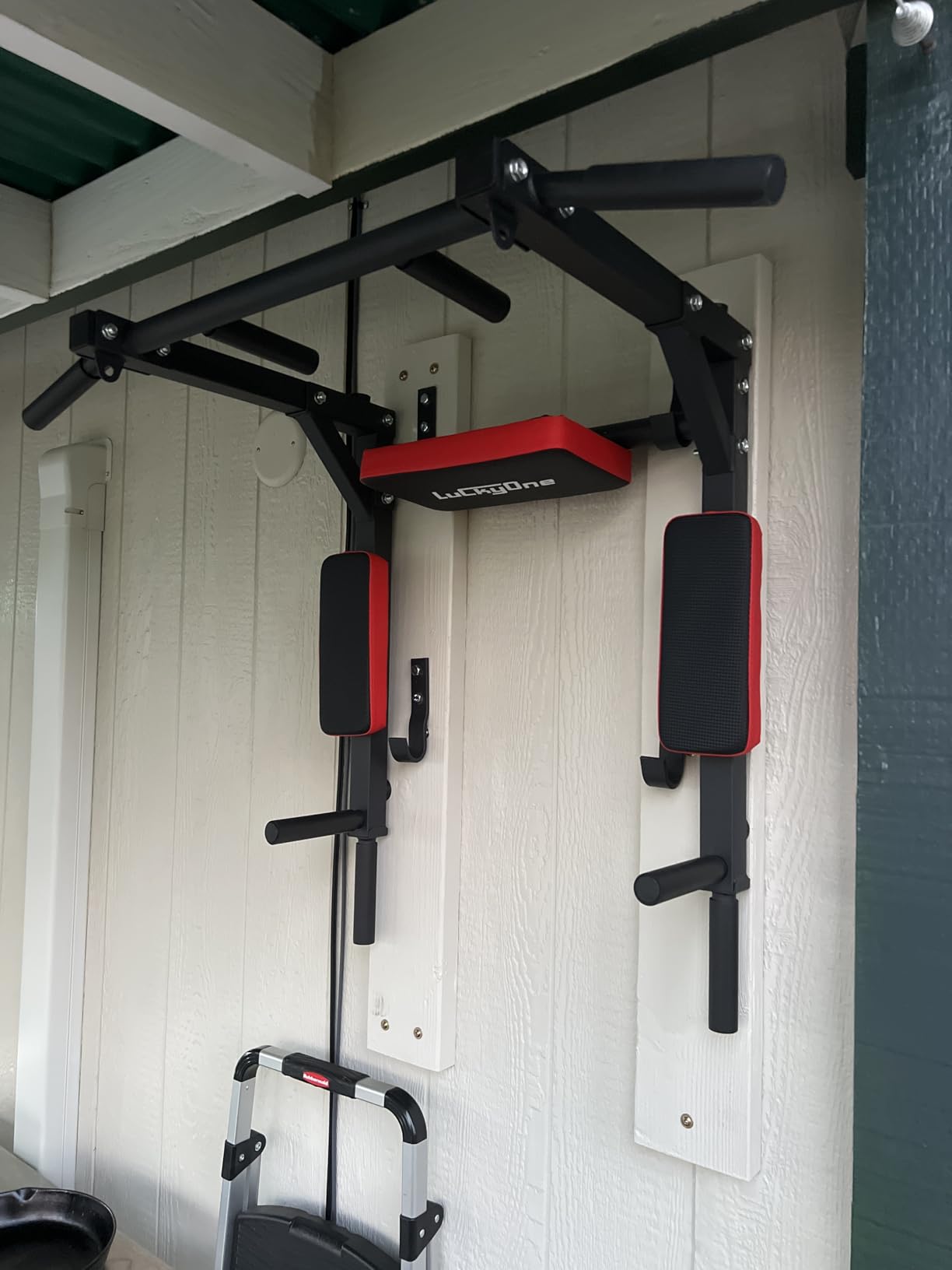 Multifunctional Wall Mounted Pull Up Bar, Chin Up Bar,Dip Station customer photo 1