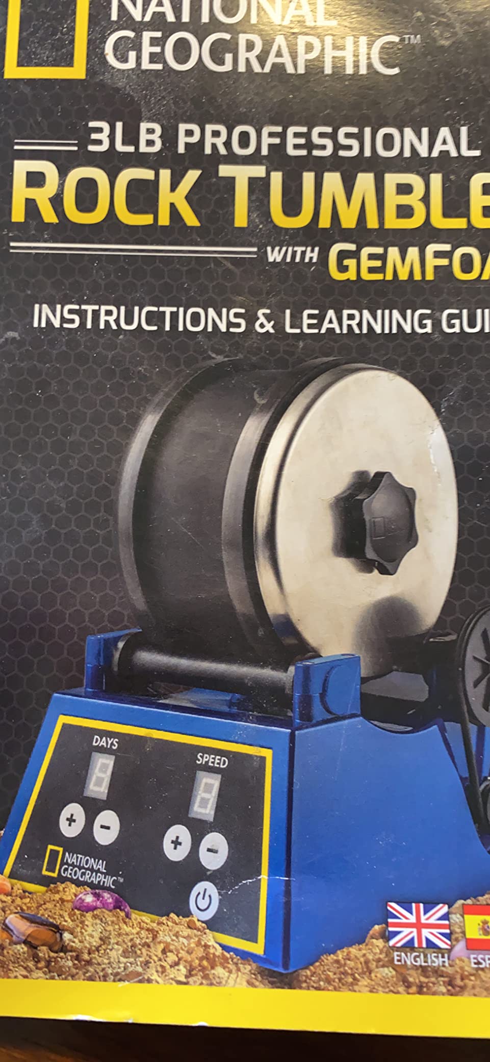 National Geographic 3 Lb. Rock Tumbler Kit for Kids and Adult Beginners | 3 Lb. Capacity Barrel, 3-Speed Motor, 9-Day Timer, Rough Rocks and Polishing Grit, Rock Polisher, Geology Hobby customer photo 1