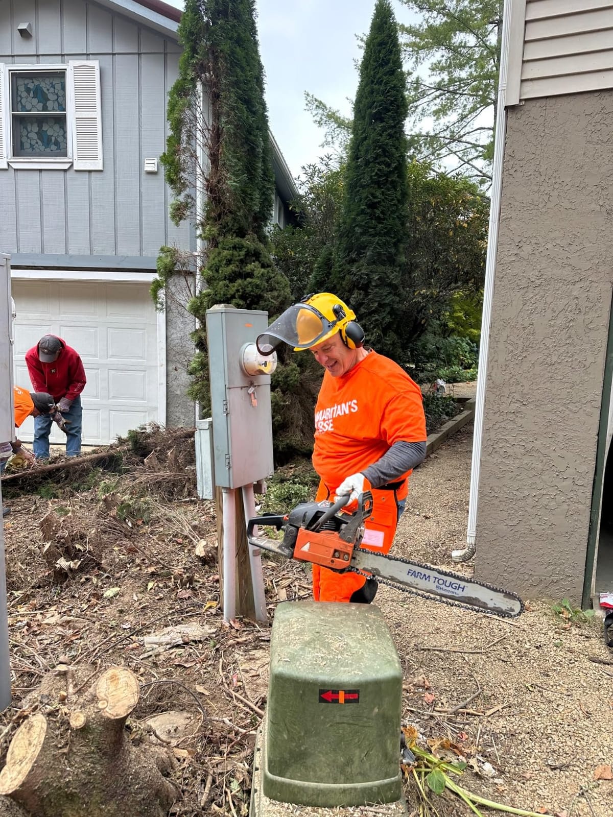 NEIKO Safety Face Shields, Forestry Helmet with Shield and Earmuffs customer photo 1