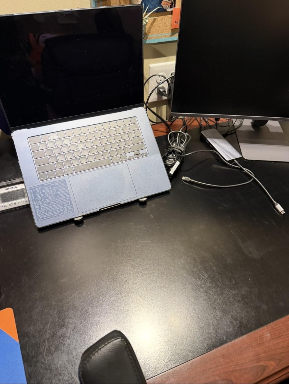 Leeboom Laptop Stand for Desk, Adjustable Foldable Aluminum Riser, Silver | Supports most 10-15.6 inch laptops and tablets with adjustable height=