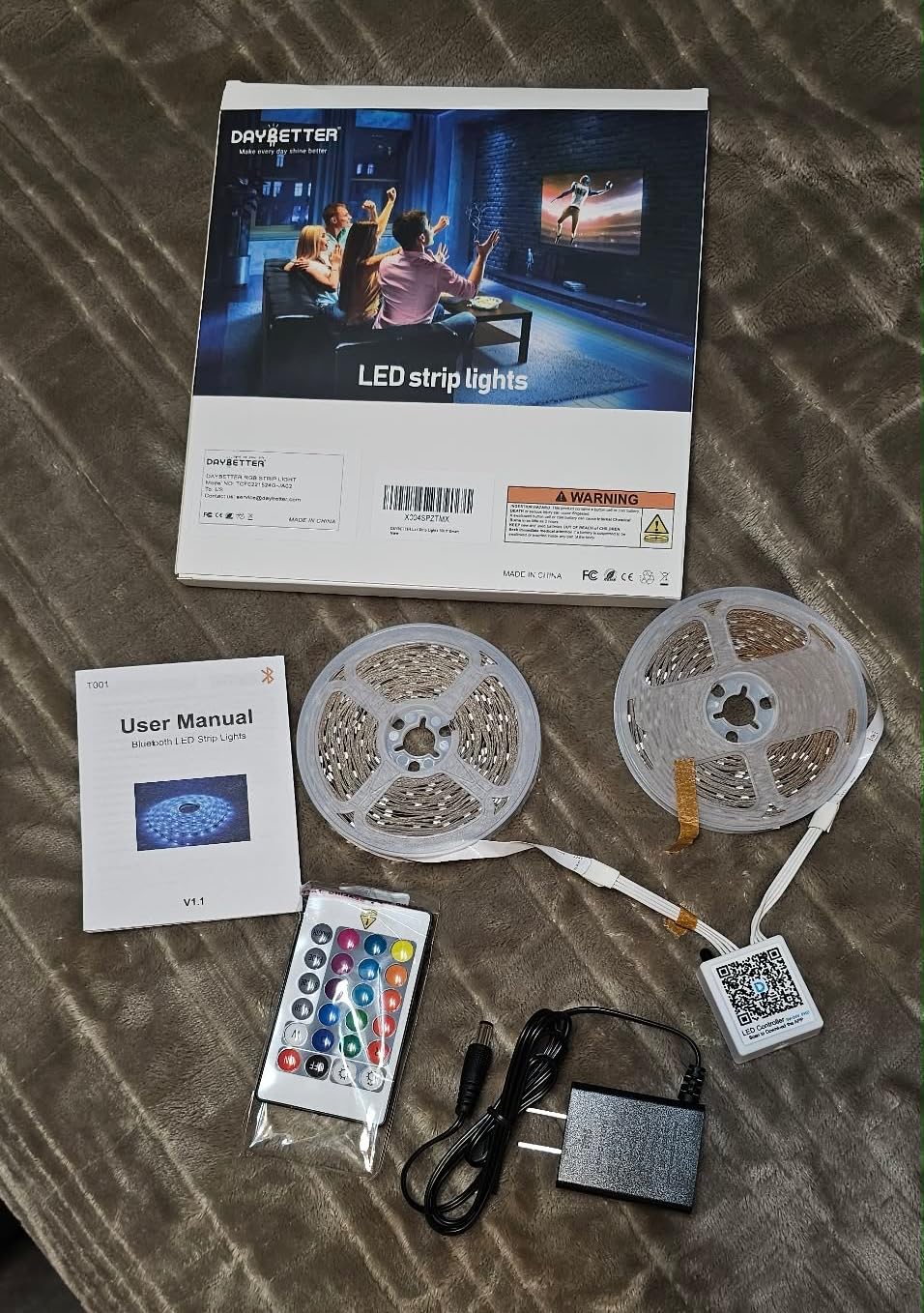 DAYBETTER Led Strip Lights 100 ft Smart with App Remote Control, 5050 RGB for Bedroom, Living Room, Home Decoration, Music Sync Color Changing for Room Party(2 Rolls of 50 ft) customer photo 1