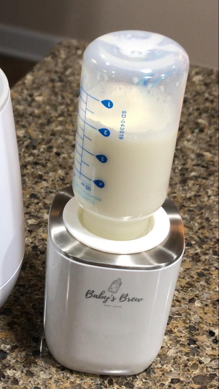 Baby's Brew Portable Bottle Warmer – Cordless Baby Bottle Warmer for Breastmilk & Formula, Rechargeable Travel Milk Warmer, Leak-Proof, Compact, White, Adapter Not Included customer photo 2