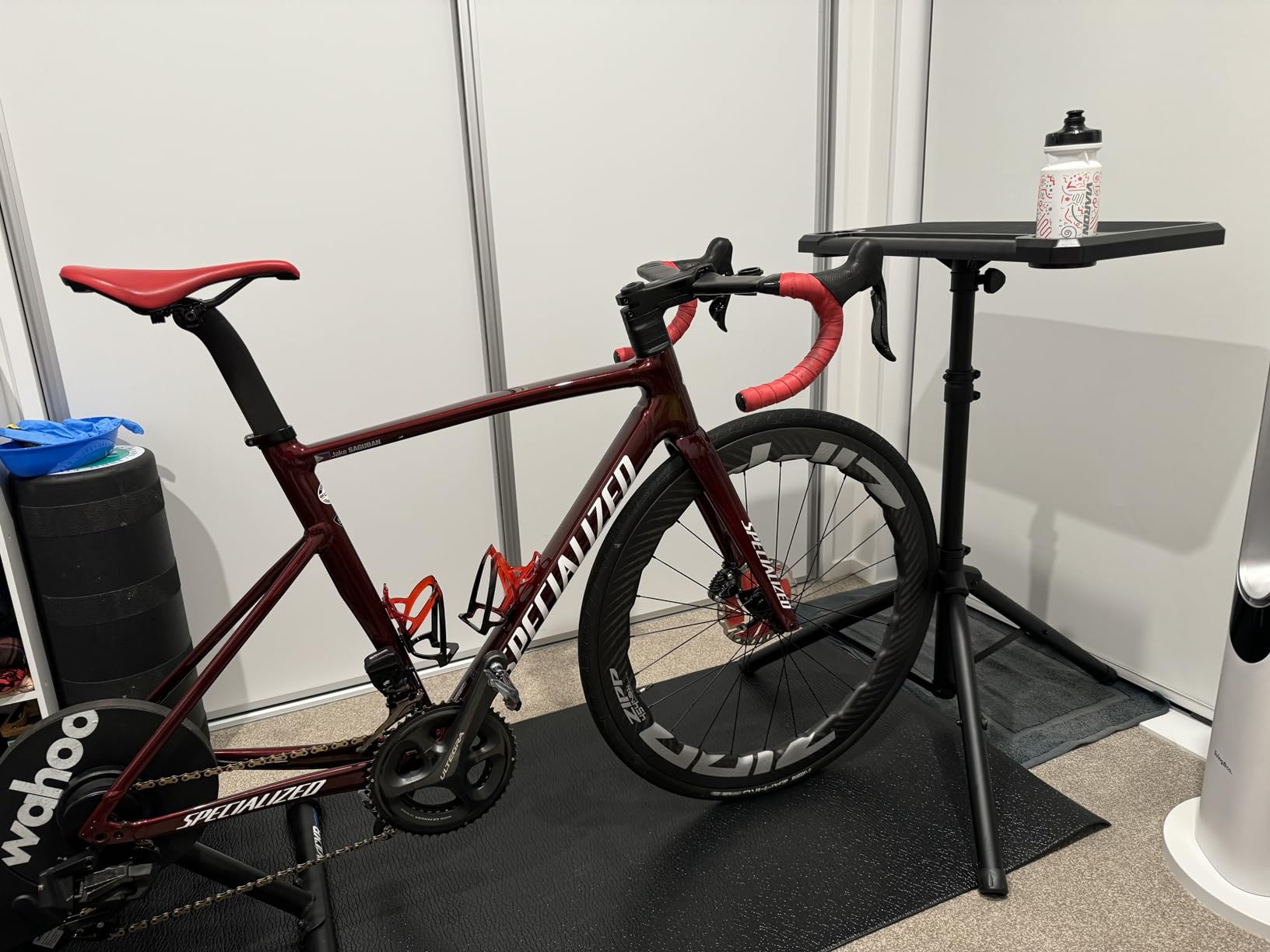 KOM Cycling Media Display - Indoor Cycling Desk for Bicycle Trainer - Bike Desk Creates Rad Indoor Cycling Pain Cave - Perfect for Displaying Zwift, TR, and Wahoo SUF! customer photo 2