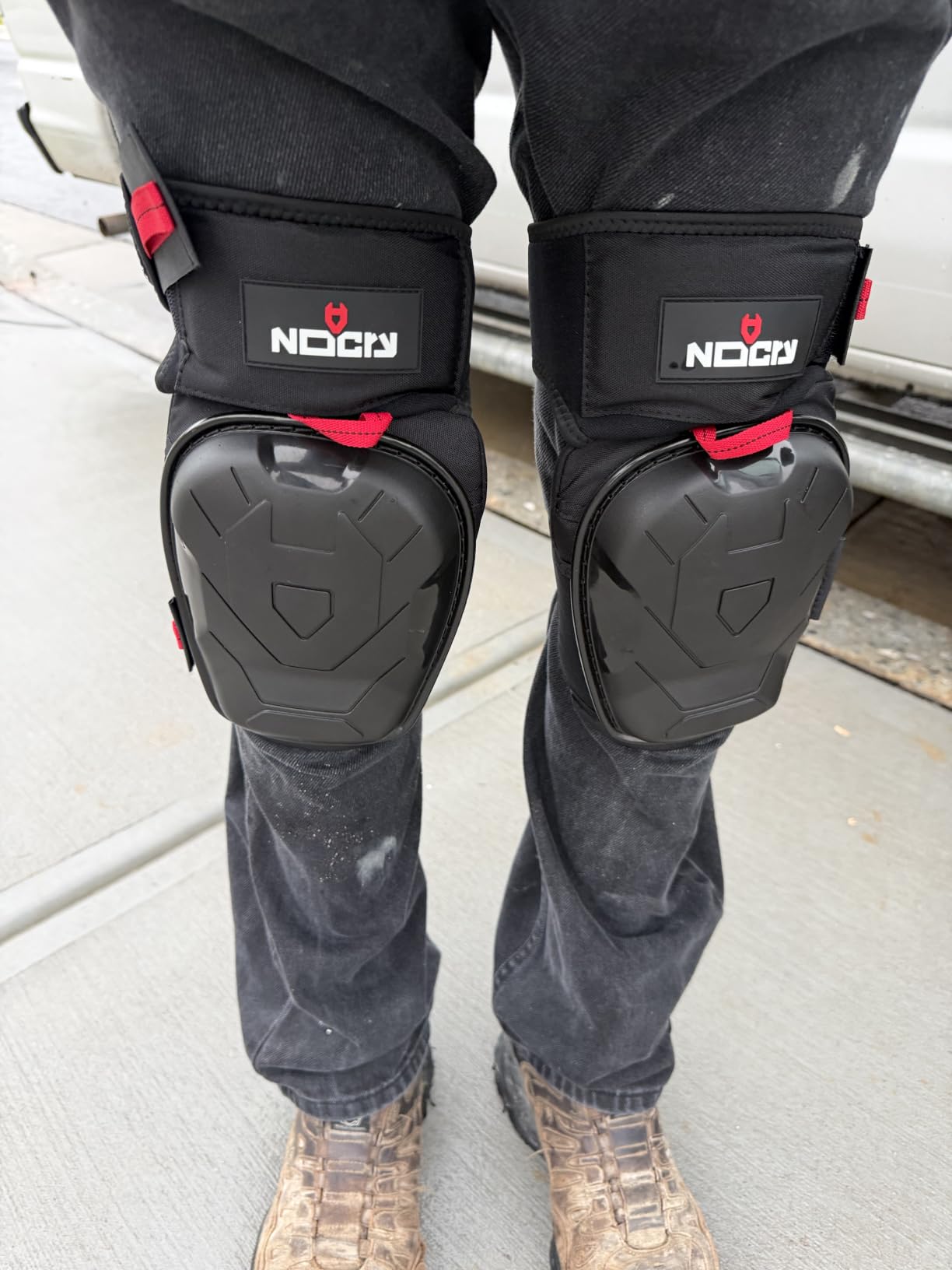 NoCry Professional Work Knee Pads for Men Construction with Ankle Support and Heavy Duty Anti-Slip Cap — Foam Cushion and Extra Thick Gel Padding — Reinforced Thigh & Shin Straps customer photo 1