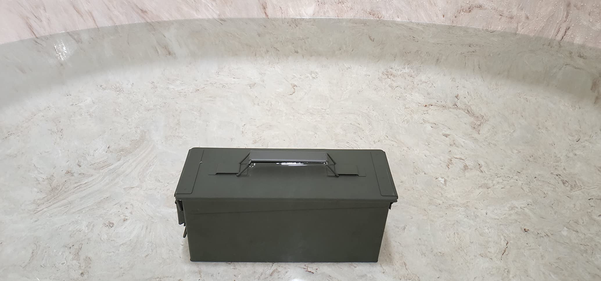 Steel Metal Ammo Can Case Set 30 cal and 50 Cal for Military Army Solid Holder Box for Long-Term Shotgun Rifle Nerf Gun Ammo Storage with Flip Top customer photo 1
