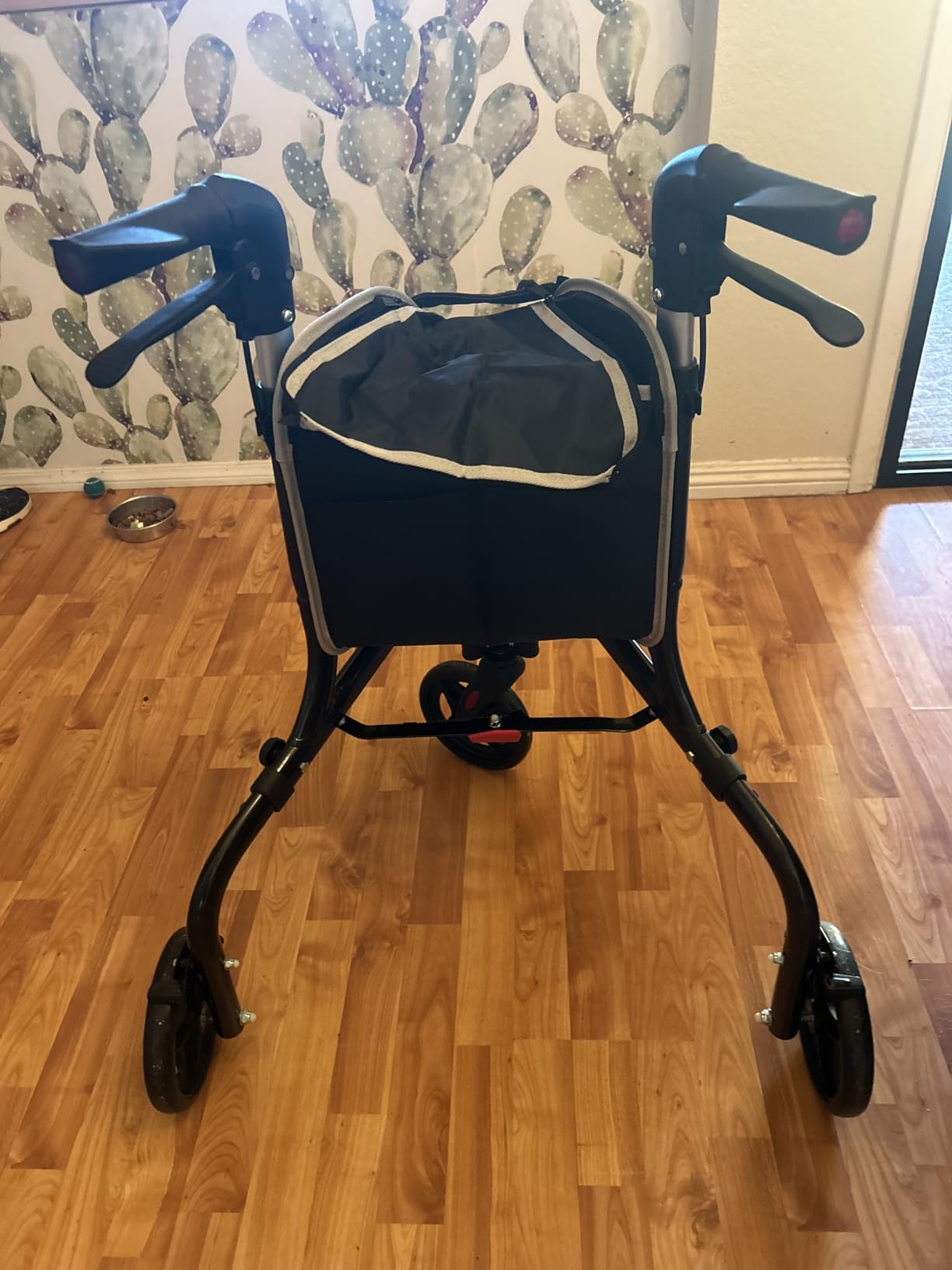 PLANETWALK Premium 3 Wheel Rollator Walker for Seniors – Ultra Lightweight Foldable Aluminum Mobility Aid with Height Adjustable Handle and 7.5 Inch Wheels, Brilliant Red customer photo 1