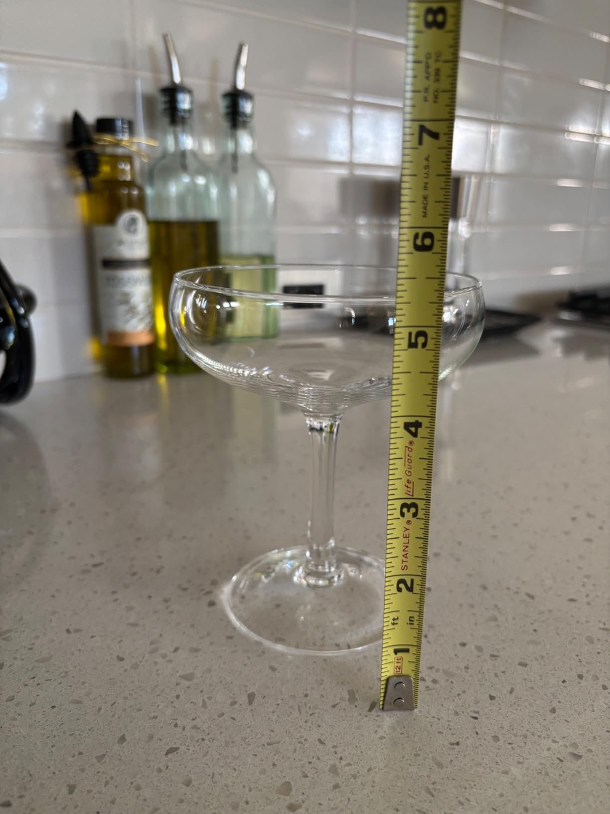 VEMACITY - Elegant Handblown Coupe Cocktail Glasses Set of 2 (10oz) - Crystal Espresso Martini Glasses, Champagne Saucers - Vintage Glassware | Wedding Gift | Ideal for Martinis and Margaritas customer photo 1