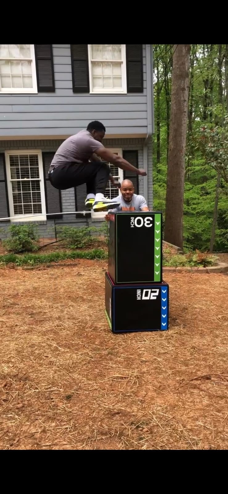 3-in-1 Foam Plyometric Jump Box - High-Density EPE Foam Core - Non-Slip & Easy-to-Clean PVC Leather Cover - Box Height: 20