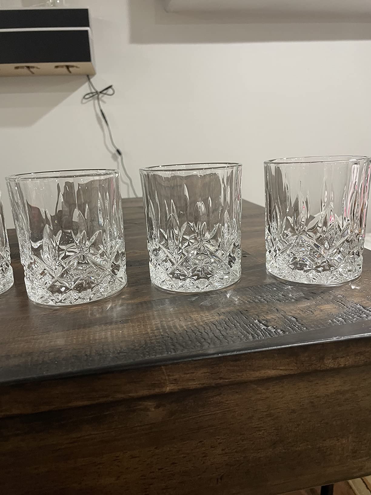OPAYLY Whiskey Glasses Set of 4, Rocks Glasses, 10 oz Old Fashioned Tumblers for Drinking Scotch Bourbon Whisky Cocktail Cognac Vodka Gin Tequila Rum Liquor Rye Gift for Men Women at Home Bar customer photo 1