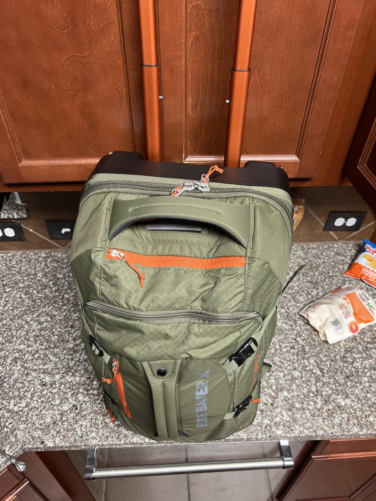 Eddie Bauer Expedition Rolling Duffel Bag with Wheels - Dark Thyme, 30