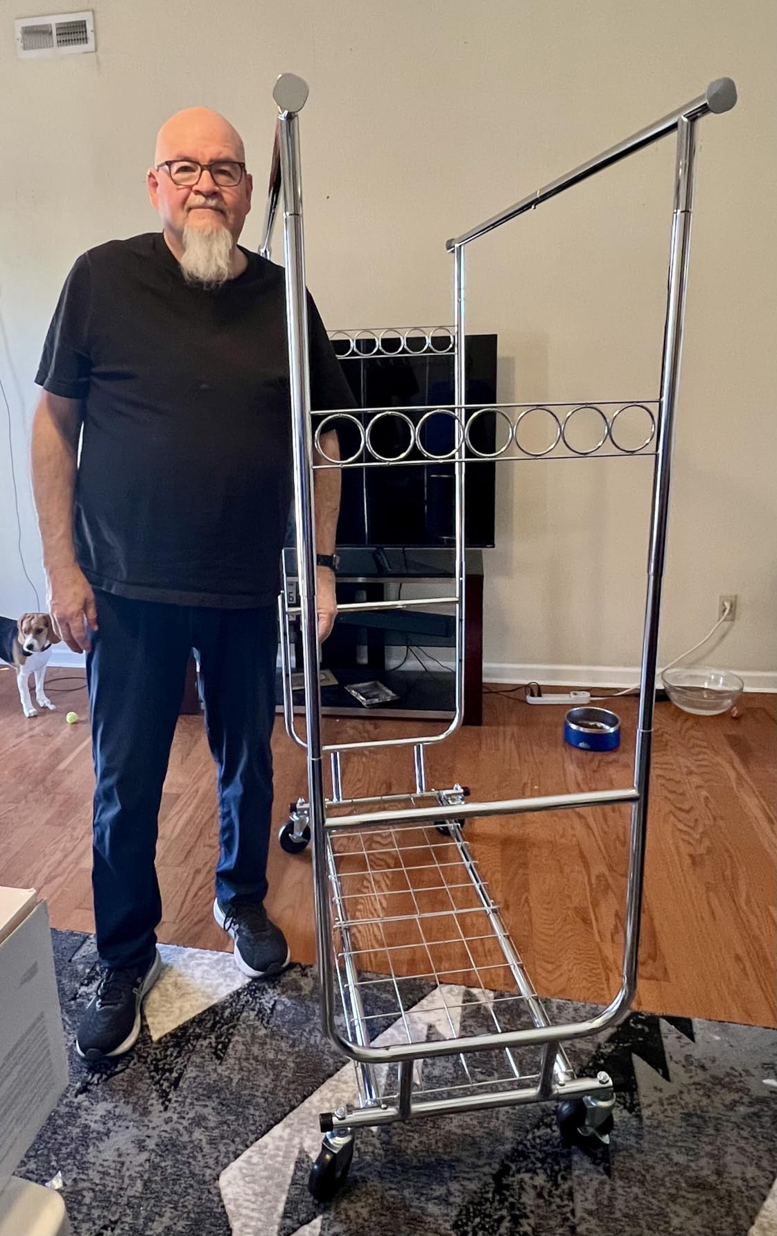 Raybee Heavy Duty Clothes Rack 650LBS Double Rods with Shelf Collapsible customer photo 2