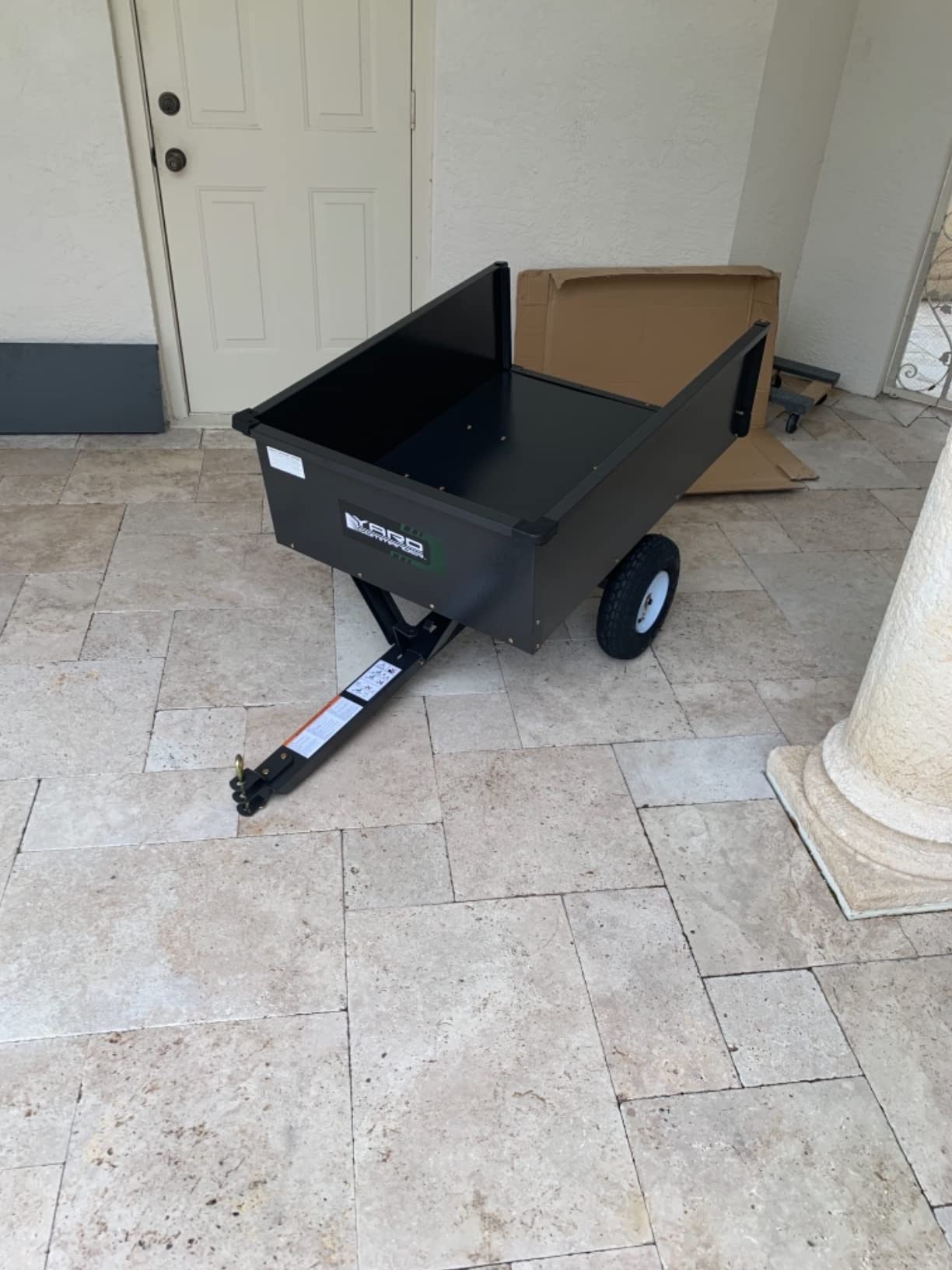 Yard Commander 400LB Heavy Duty Tow Behind ATV Trailer Steel Dump Cart, 10-Cubic Feet customer photo 1