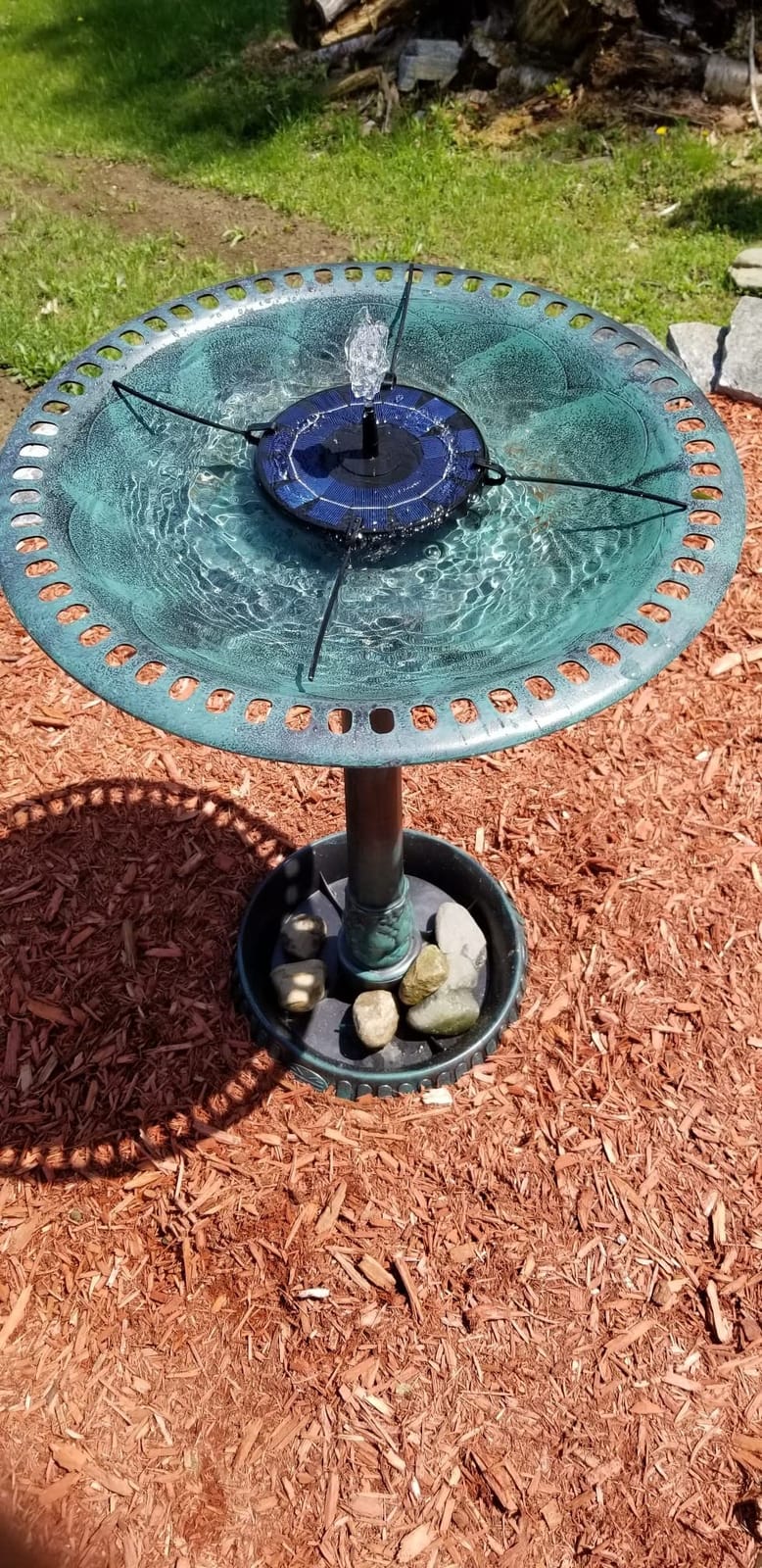 AISITIN 2.5W Solar Bird Bath Fountain Pump with 6 Nozzles & 4 Fixer customer photo 1