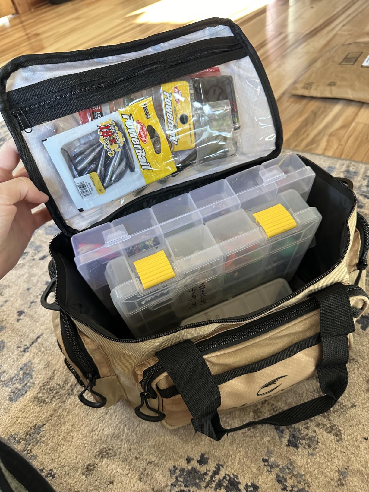 Calamus TB61 Fishing Tackle Bag, Saltwater & Freshwater Fishing Bags, Orange customer photo 1
