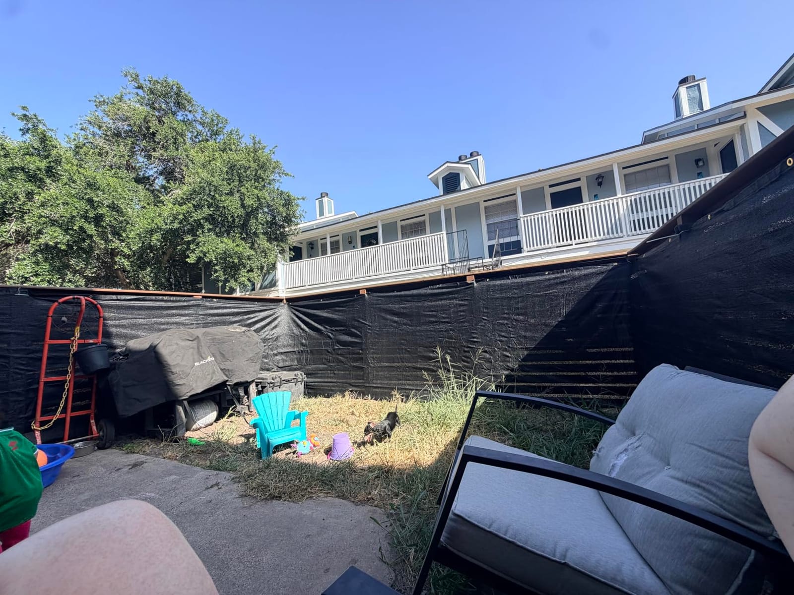 iCover 4x50ft Privacy Screen Fence, Outdoor Fencing Panels, Garden Windscreen Mesh Shade Sail Net Barrier, Include Reinforced Bindings and Brass Grommets Cable Zip Ties, Black customer photo 1