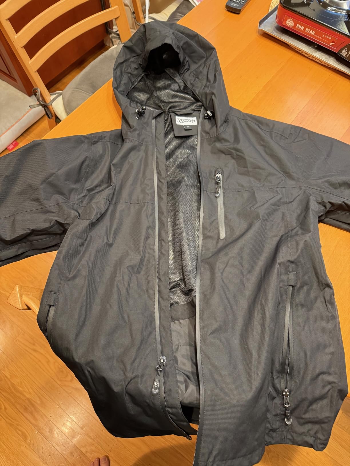 33,000ft Men's Packable Rain Jacket Waterproof Raincoat with Hood customer photo 2