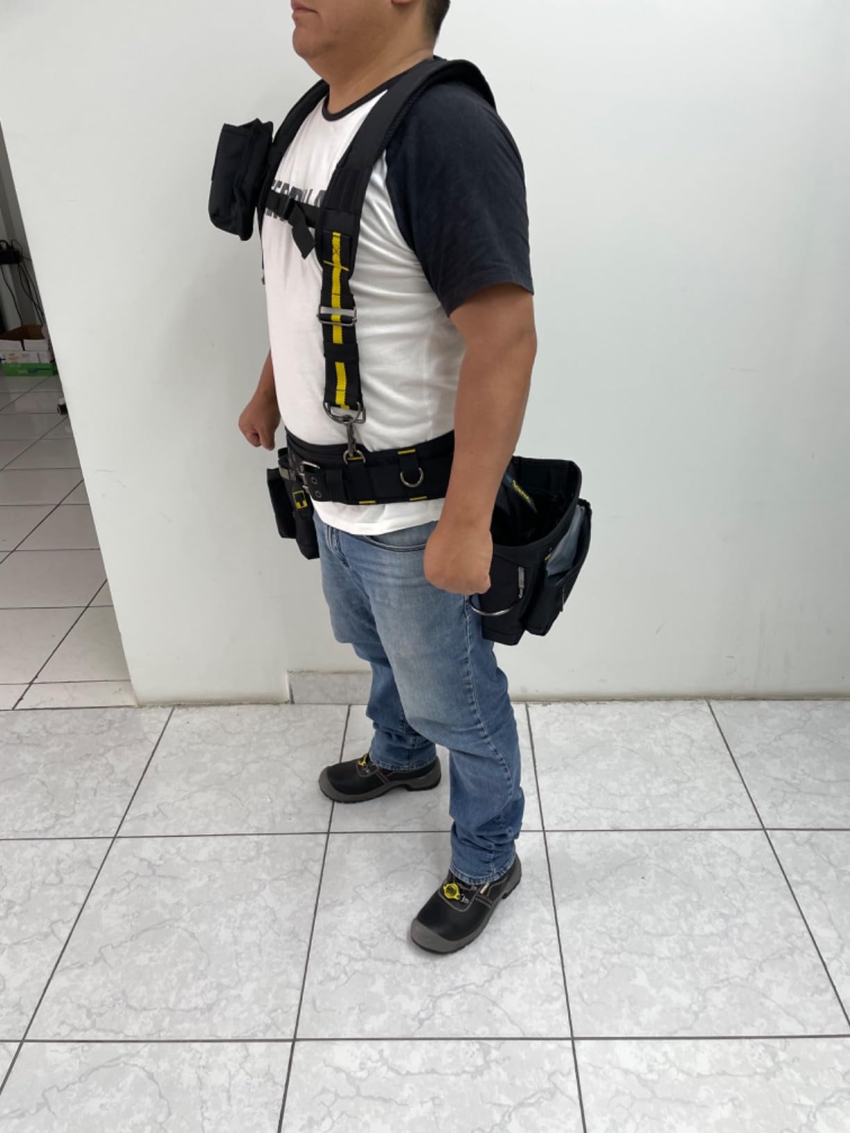 Bravex Tool Belt Suspenders, Tool Vest Pro Ultra 20 Bags H-Style Toolbelt 5 Combo Apron Tool Pouch For Framers Carpenter Electrician 1200D Ballistic Nylon customer photo 2