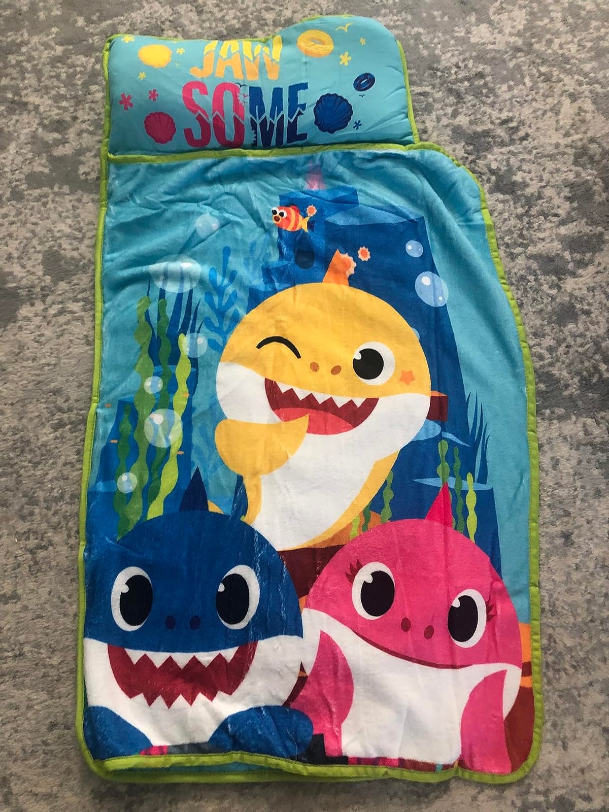 Super Soft Plush Toddler Quilted Nap Mat with Built in Blanket and Pillow customer photo 2