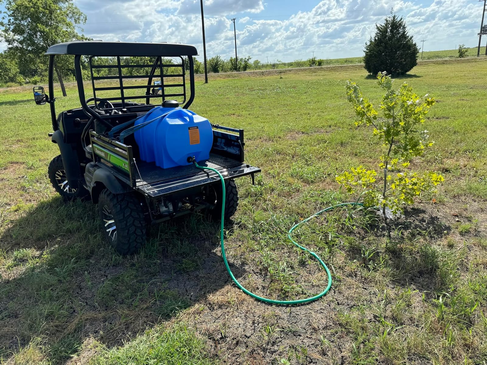 WaterPrepared 35 Gallon Portable Utility Water Tank, Blue | Drinking Water Container w/ Dispenser Spigot, Handles, & ATV Strapping Points - Water Storage for Camping, Survival, & Travel customer photo 2