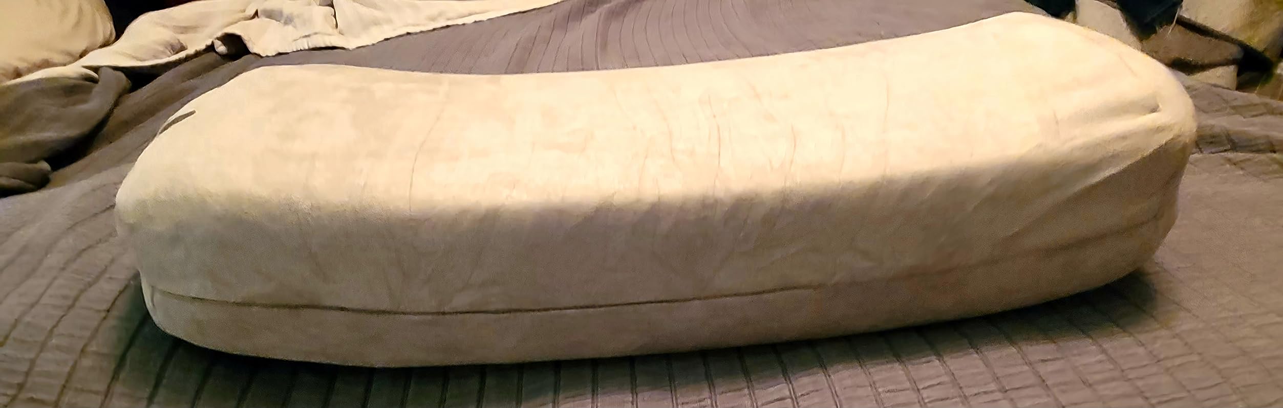 Tumaz Yoga Bolster Set, Rectangular Yoga Bolster with Washable Cover | Soft bolster for restorative yoga, meditation and stretching. Includes 8-ft strap, carry handle and washable cover customer photo 2