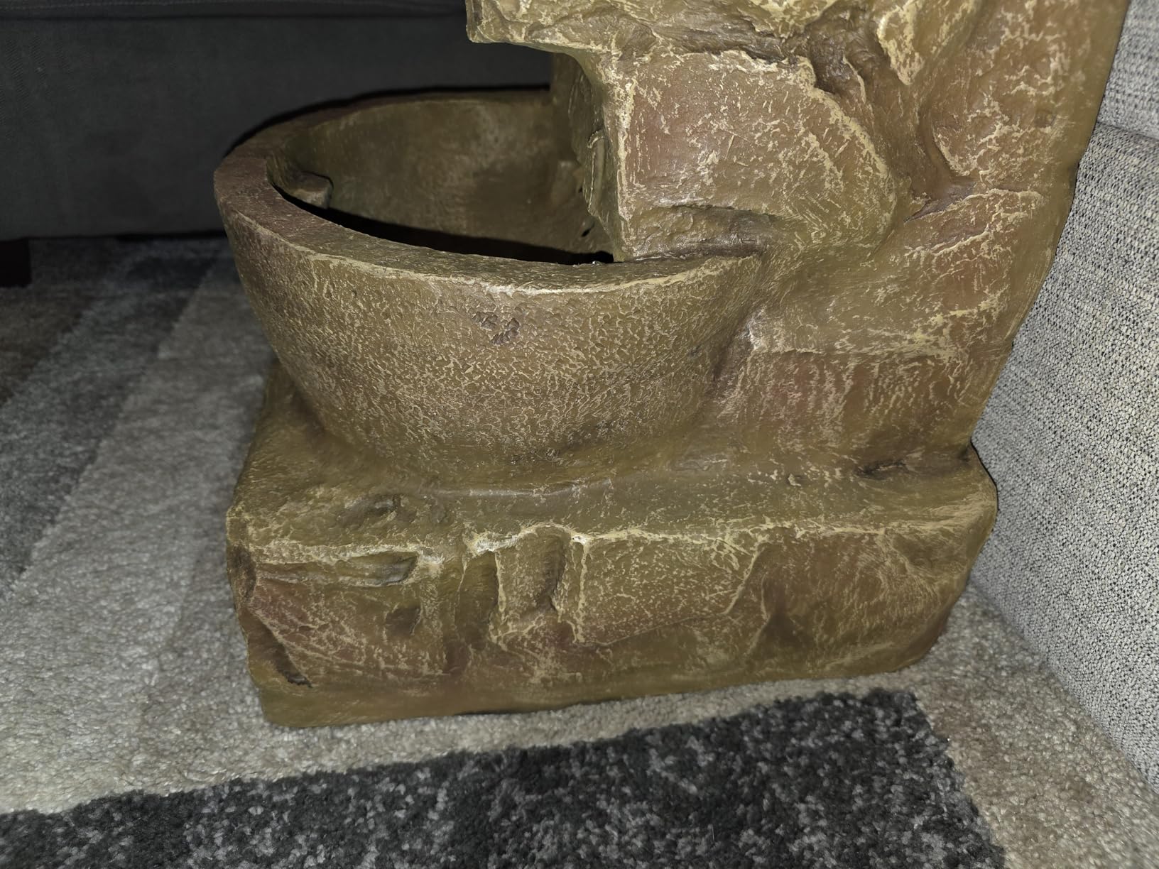 Teamson Home 28 in. Cascading Bowls and Stacked Stones LED Outdoor Water Fountain for Outdoor Living Spaces to Create a Calming Oasis in Gardens and Landscaping, on Patios, Balconies, Lawns, Brown customer photo 1