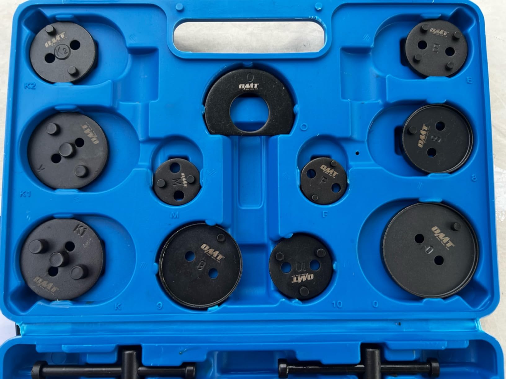 OMT 24pc Brake Caliper Compression Tool with Adapters & Hangers, Blackened | 1045 Steel Construction; Full Multi Piece Set for Most Vehicles; Thrust Bolt Assemblies; Precision Auto Repair customer photo 1