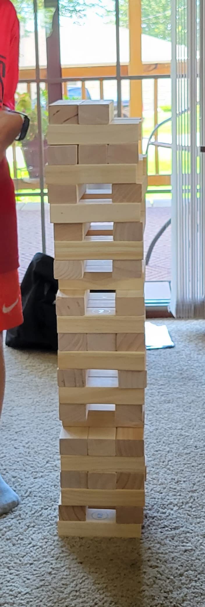 Outdoor Games Large Tumble Tower 54 Wood Blocks Stacking Game, 5 FT Tall customer photo 2
