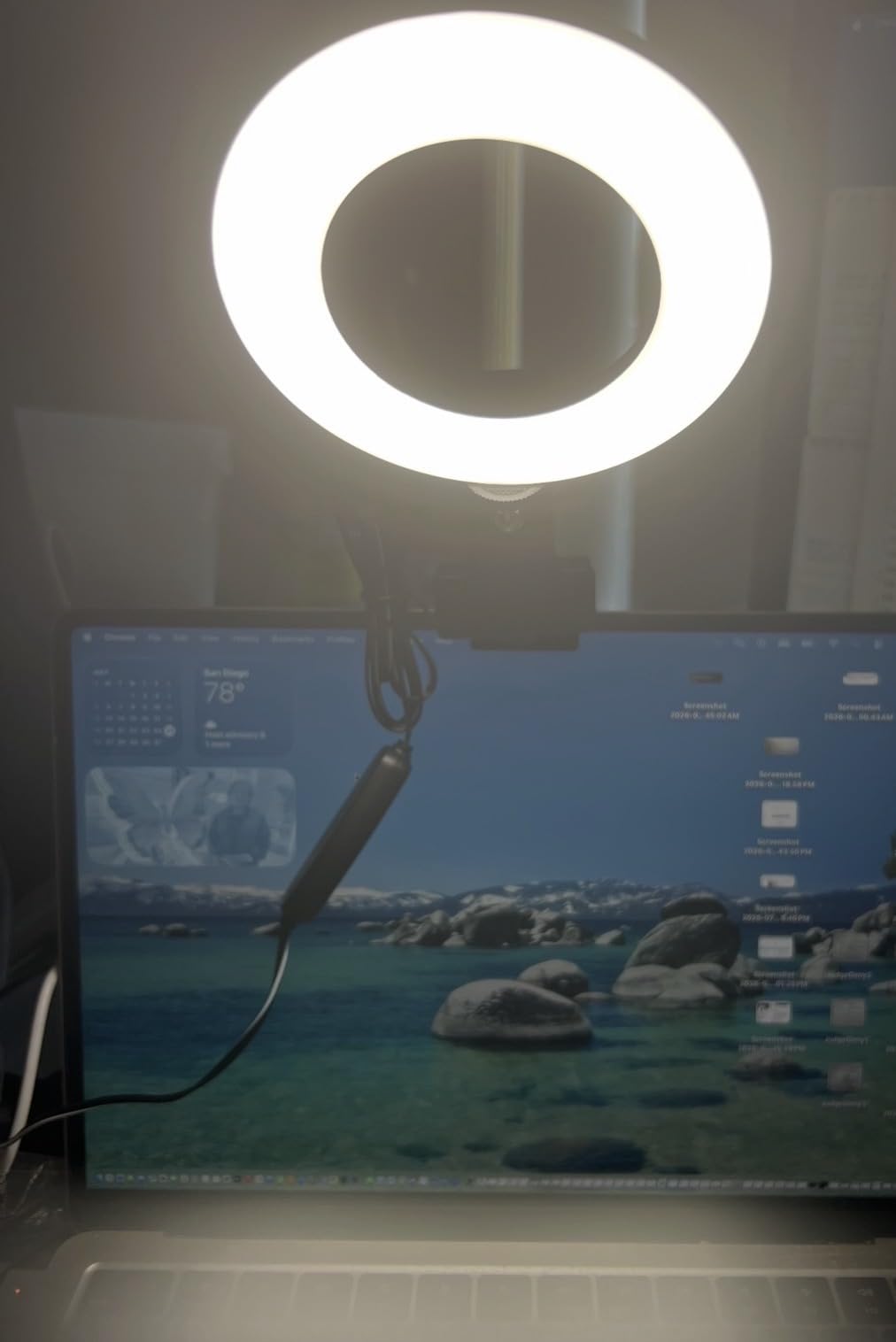 Video Conference Lighting Kit, Ring Light Clip on Laptop Monitor with 5 Dimmable Color & 5 Brightness Level for Webcam Lighting/Zoom Lighting/Remote Working/Self Broadcasting and Live Streaming customer photo 1