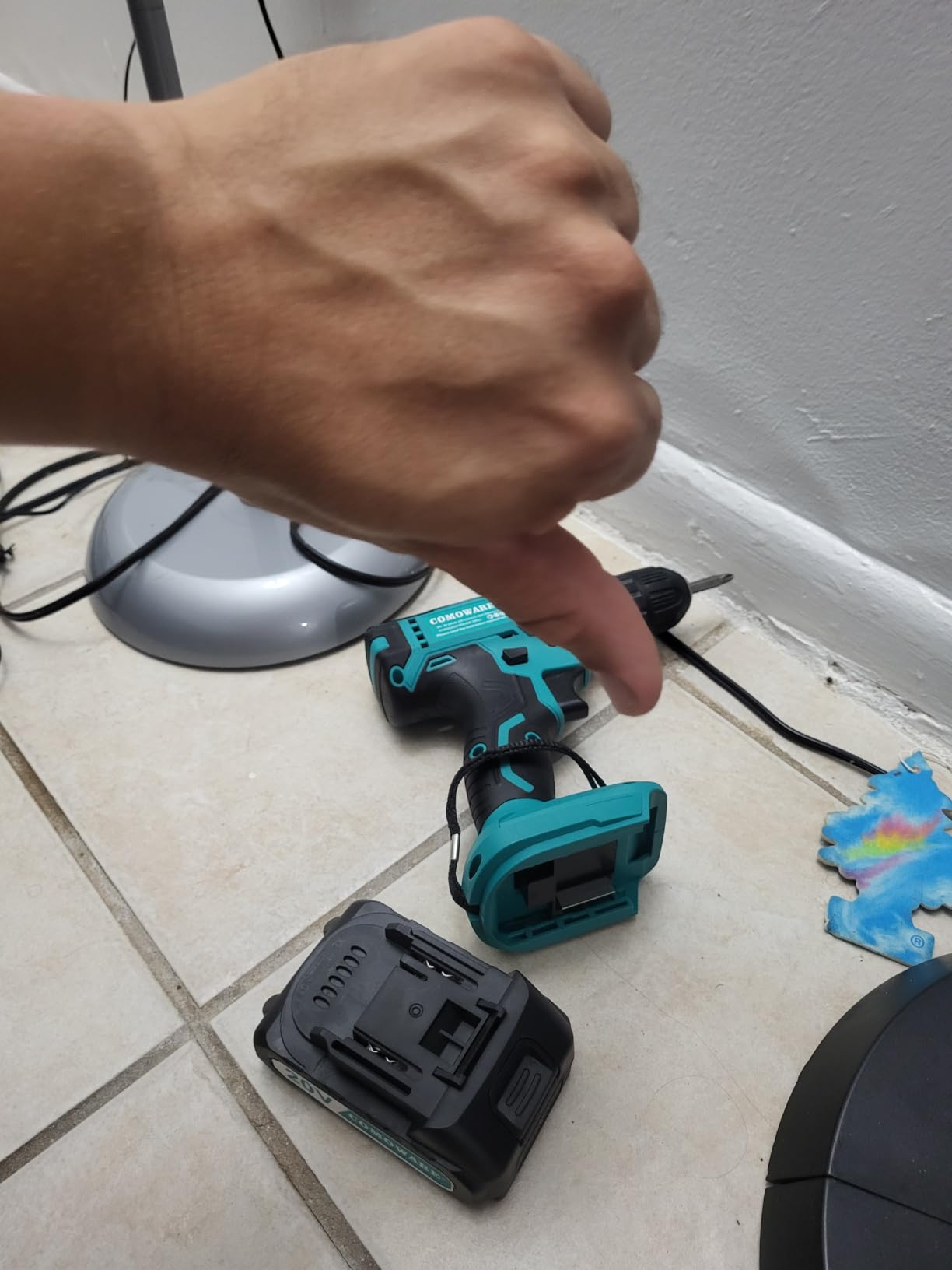COMOWARE Cordless Drill, Electric Power Drill & Bits Set w/Charger& Battery customer photo 2