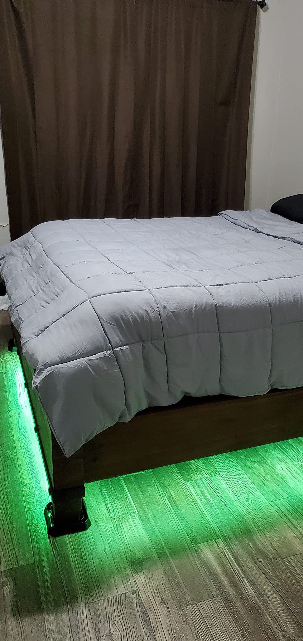 Motion Activated Under Bed Lights, 2x9.84ft 5050 RGB Color Changing LED Strip Lights with Sensor, APP Control and Music Sync, Dimmable Night Light for Bedroom Stair Father Day Gifts customer photo 1