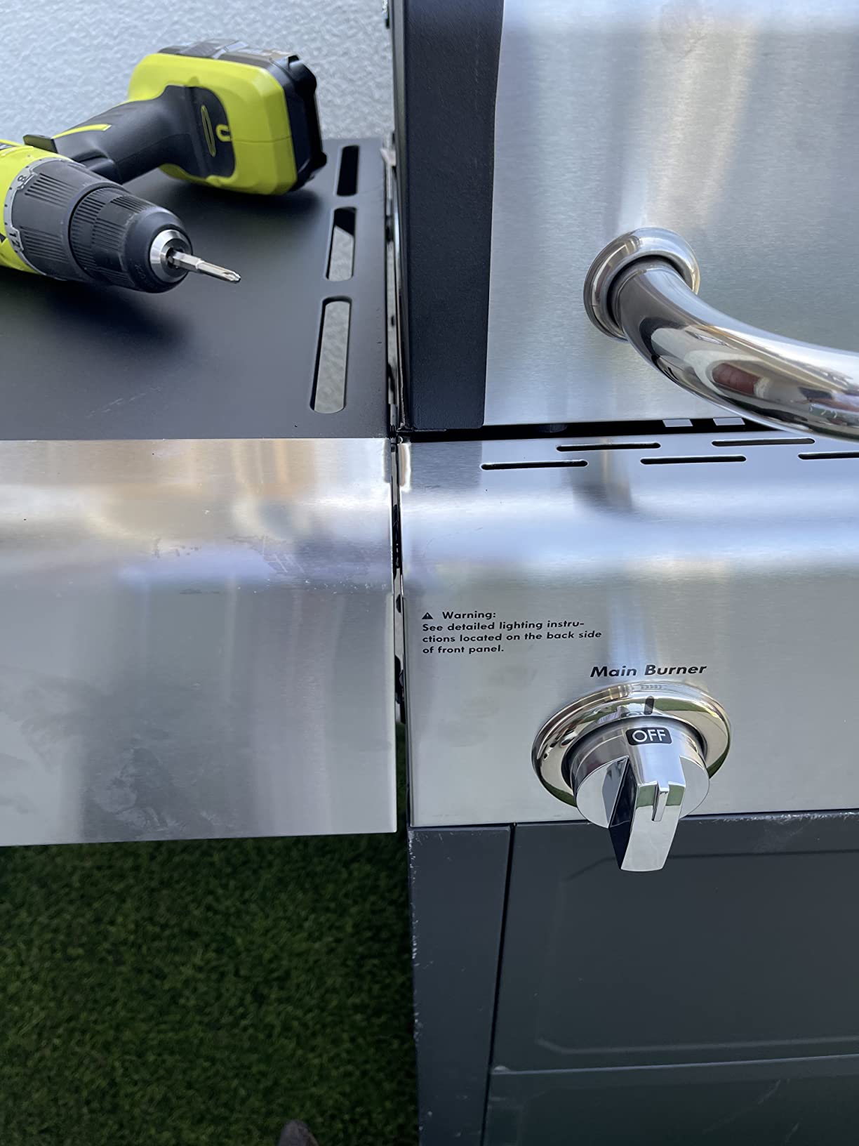 Kenmore 4-Burner Gas Grill with Side Burner, Outdoor BBQ Grill, Propane Gas Grill, Cast Iron Cooking Grates, Electronic Ignition, Warming Rack, Open Cart Design, 53000 BTUs, Stainless Steel customer photo 1