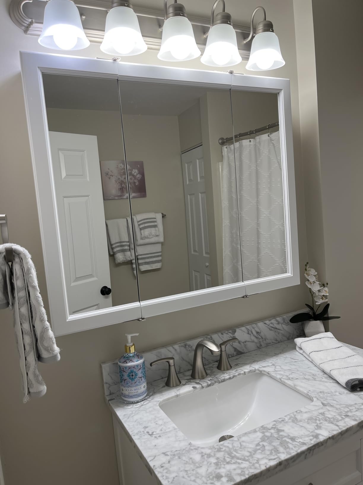 Design House Wyndham Tri-View Medicine Cabinet, 36