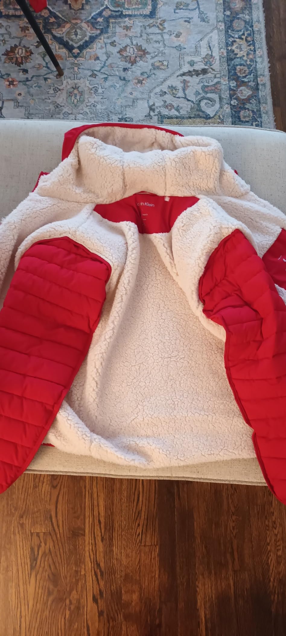 Calvin Klein Men's Lightweight Packable Down Jacket With Sherpa Lining customer photo 1