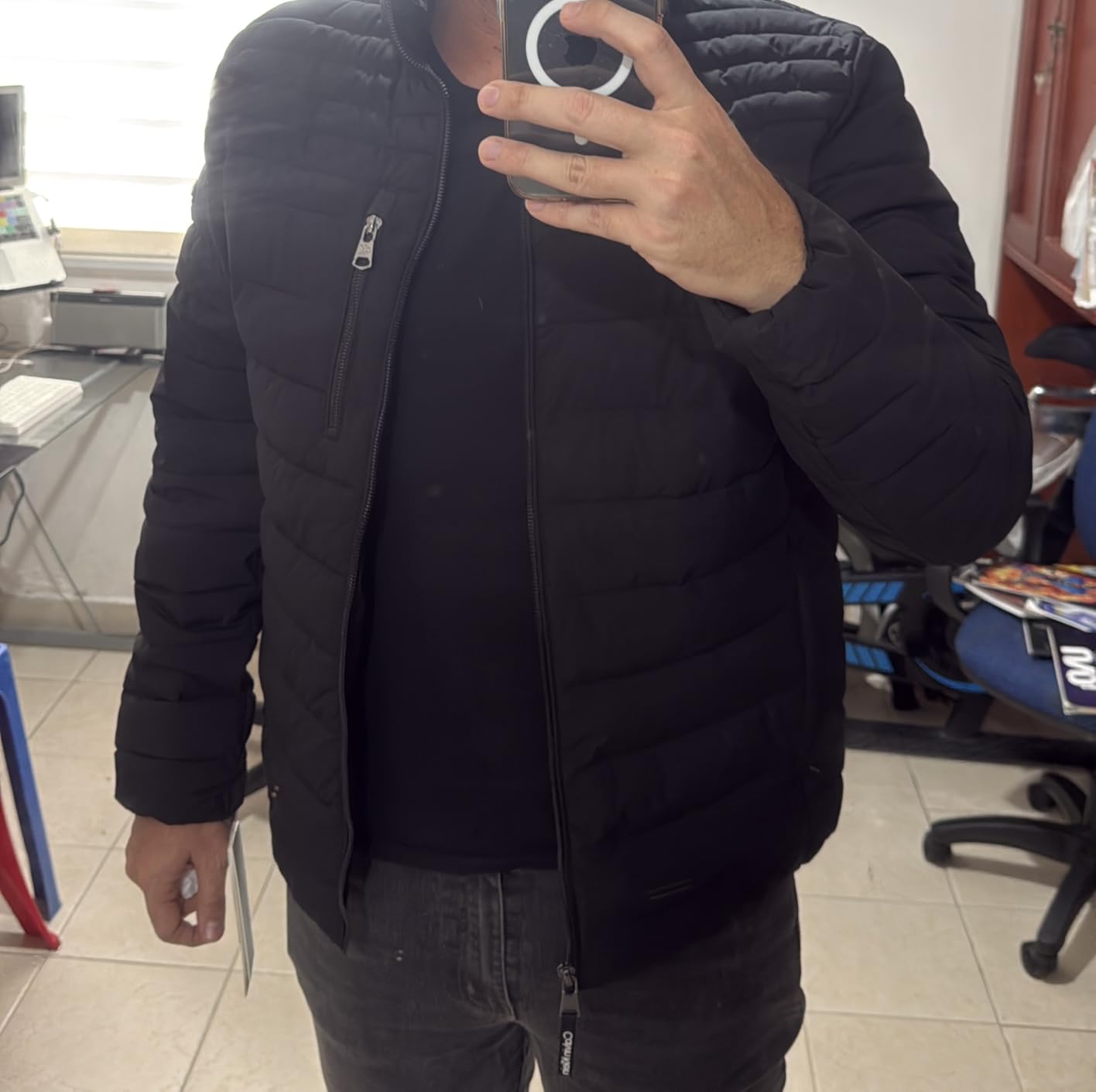 Calvin Klein Men's Full Zip Down Puffer Coat customer photo 2